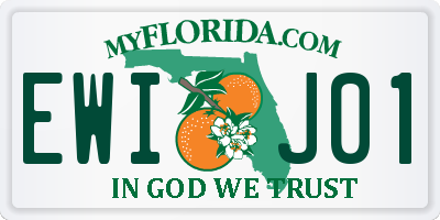FL license plate EWIJ01