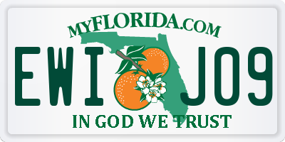 FL license plate EWIJ09