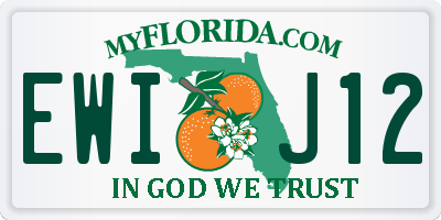 FL license plate EWIJ12