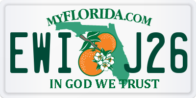 FL license plate EWIJ26