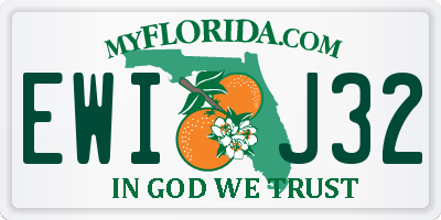 FL license plate EWIJ32
