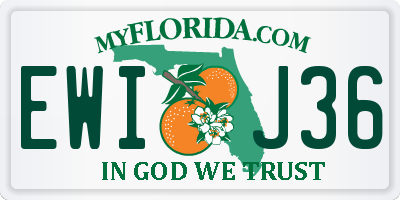 FL license plate EWIJ36