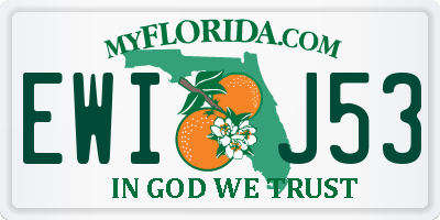 FL license plate EWIJ53
