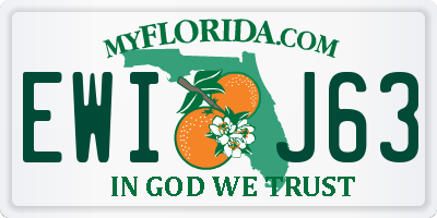 FL license plate EWIJ63