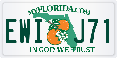 FL license plate EWIJ71