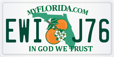 FL license plate EWIJ76