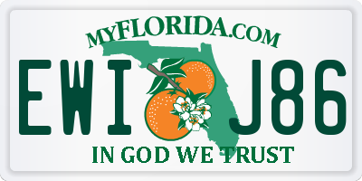 FL license plate EWIJ86