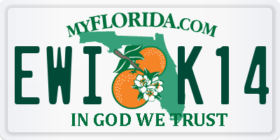 FL license plate EWIK14