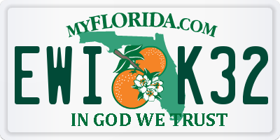 FL license plate EWIK32
