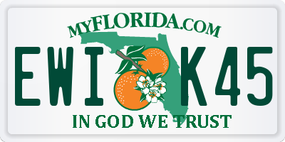 FL license plate EWIK45