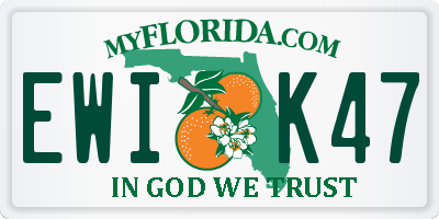 FL license plate EWIK47