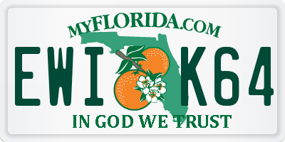 FL license plate EWIK64