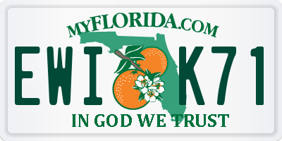 FL license plate EWIK71