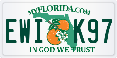 FL license plate EWIK97