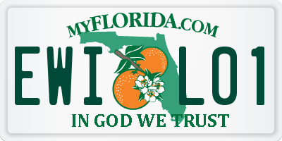 FL license plate EWIL01