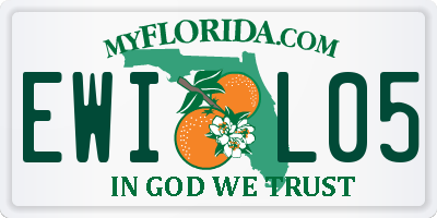 FL license plate EWIL05
