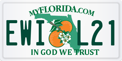 FL license plate EWIL21
