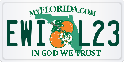 FL license plate EWIL23