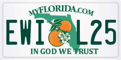 FL license plate EWIL25