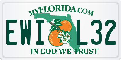 FL license plate EWIL32
