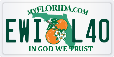 FL license plate EWIL40
