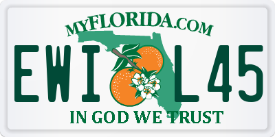 FL license plate EWIL45
