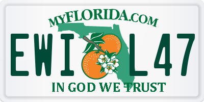 FL license plate EWIL47