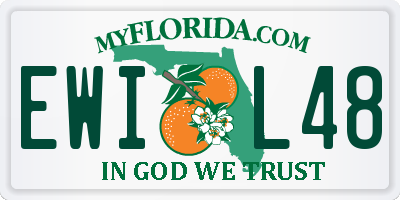 FL license plate EWIL48