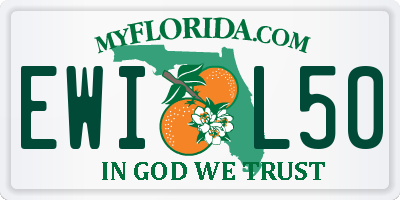 FL license plate EWIL50