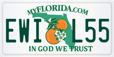 FL license plate EWIL55