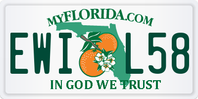 FL license plate EWIL58