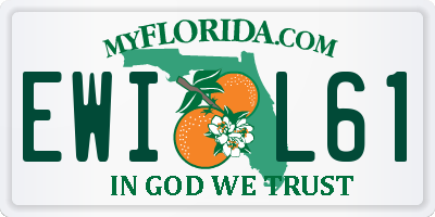 FL license plate EWIL61
