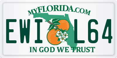 FL license plate EWIL64