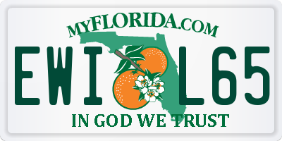 FL license plate EWIL65