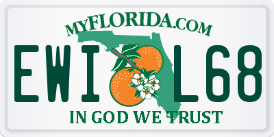 FL license plate EWIL68