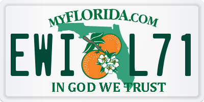 FL license plate EWIL71