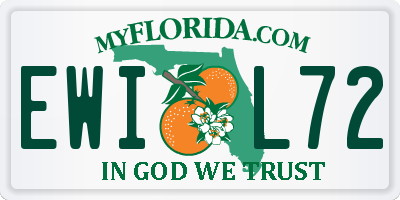 FL license plate EWIL72