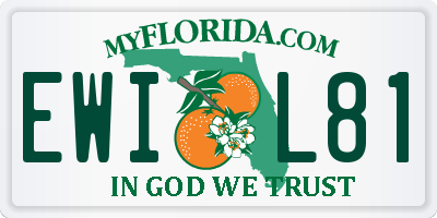 FL license plate EWIL81