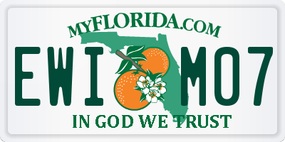 FL license plate EWIM07