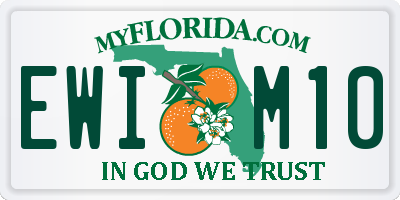 FL license plate EWIM10