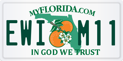 FL license plate EWIM11