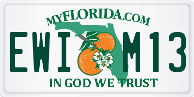 FL license plate EWIM13