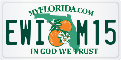 FL license plate EWIM15