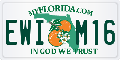 FL license plate EWIM16