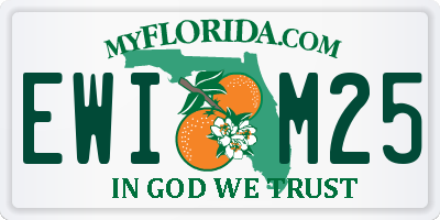 FL license plate EWIM25