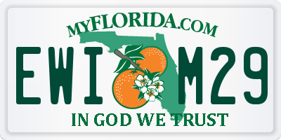 FL license plate EWIM29