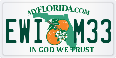 FL license plate EWIM33