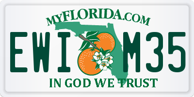 FL license plate EWIM35