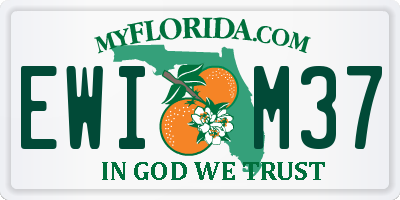 FL license plate EWIM37