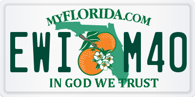 FL license plate EWIM40